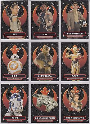 STAR WARS JOURNEY TO THE FORCE AWAKENS HEROES OF THE RESISTANCE COMPLETE SET/9