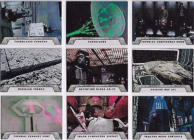 STAR WARS ROGUE ONE MISSION BRIEFING DEATH STAR COMPLETE SET 9 CARDS