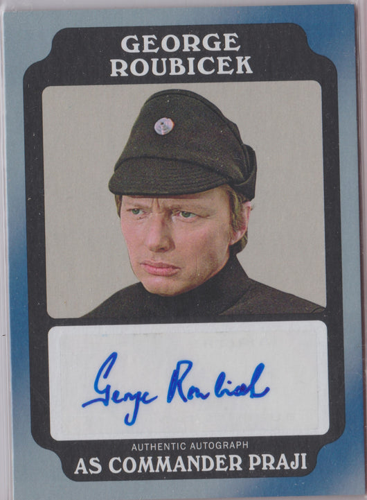 2016 TOPPS STAR WARS Rogue One Mission Briefing George Roubicek as CMD PRAJI AUTOGRAPH BLACK CARD 31/50